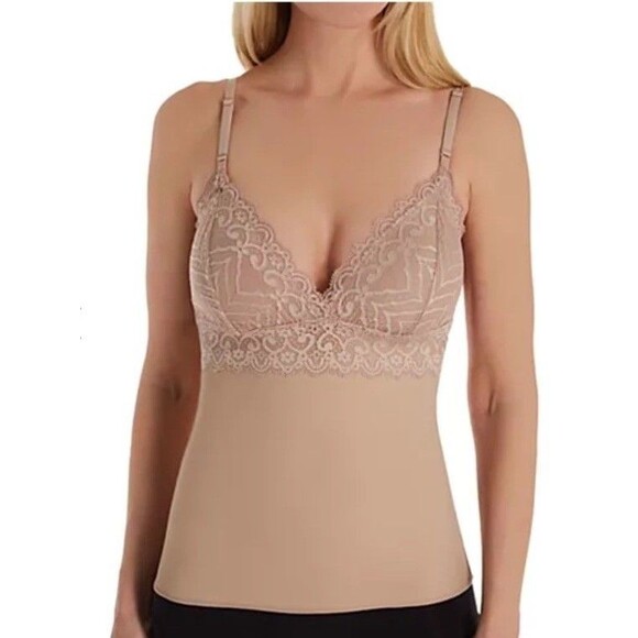 Squeem Sensual Secret Camisole Top Beige Shapewear Women's Size Medium NEW 26AD - Picture 1 of 10